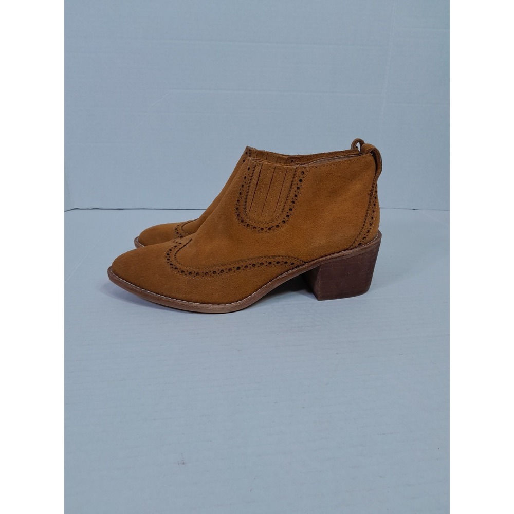 Madewell Grayson Ankle Boots  Boho Chelsea Western Booties Women 6.5 Tan